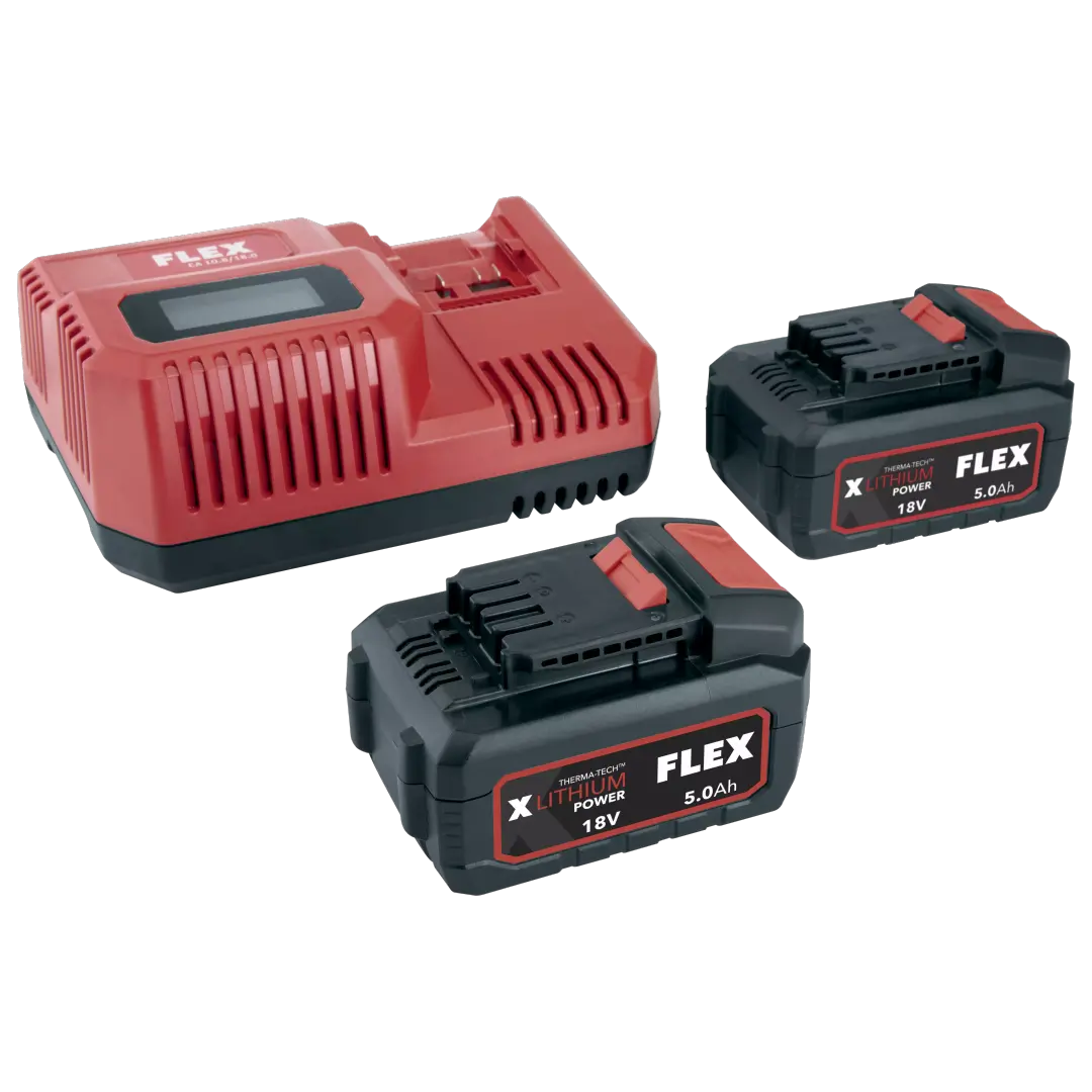 FLEX 2 x 5 Ah battery's + 1 x charger bundle