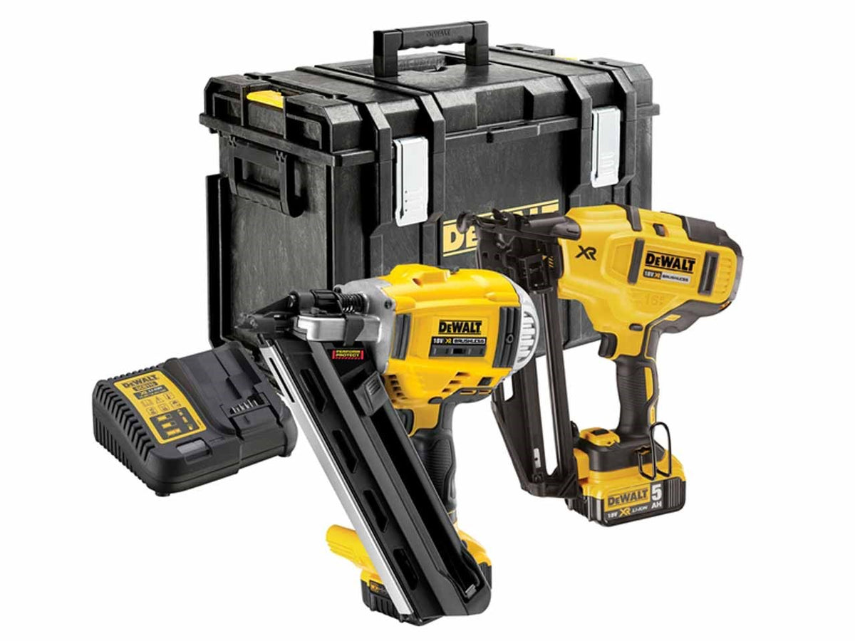 DeWalt DCK264P2 18v XR 1st & 2nd fix Nailer With 2x 5.0ah Li-ion Batteries